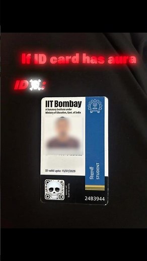 IIT Bombay📍ID card 💀#iitbombay #motivation #iit#motivational