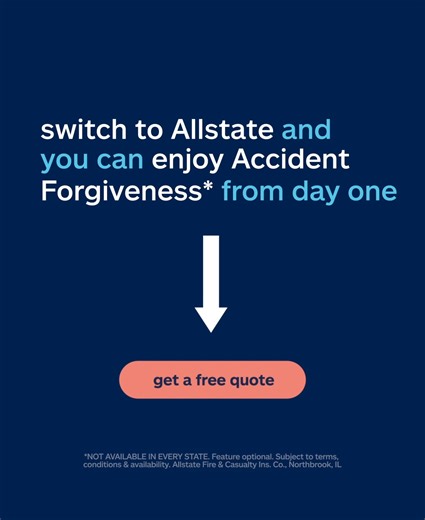 With Accident Forgiveness, Allstate won’t raise your rates just because of an accident. Even if it was your fault. | Allstate