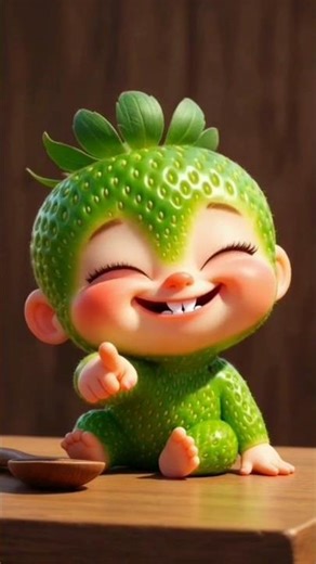 Cute Fruit Baby Eating Fruits 🍎🍌 | Super Cute Baby Animation | Funny Fruit Baby #shorts