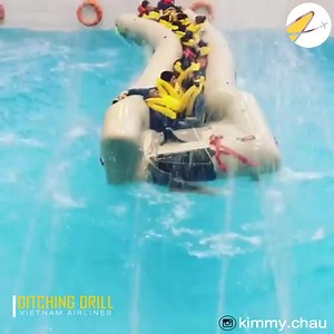 493K views · 7.9K reactions | Some airlines take their training very seriously! Crew at Vietnam Airlines practice life-saving drills in an actual wave pool to simulate what it will be like on an aircraft's slide raft in the open waters. If you thought flight attendant training was just about pouring drinks and serving snacks, here's proof it isn't! More airline videos on IG @ instagram.com/aflyguytravels | A Fly Guy's Cabin Crew Lounge | Facebook