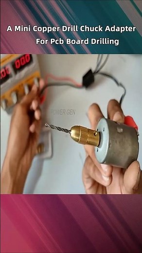 How to Use a Mini Copper Drill Chuck Adapter for PCB Board Drilling | Useful Tool #power_gen #drill