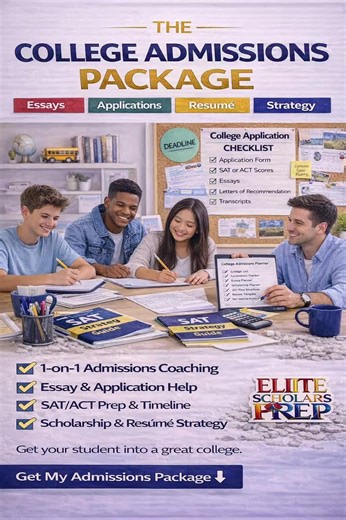 College doesn't have to be intimidating. Let Elite Scholars Prep lead you! Comment ADMISSIONS for your free starter kit. #admissions #college #parents #success #collegeprep