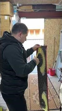 Світлодіодний гнучкий LED панель-екран для фур Очі RGB 166х1200 з пультом 12-24V