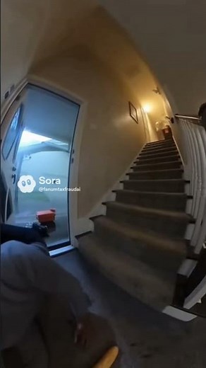 🚨 EPIC Delivery Driver Fail on the Stairs! 🤣 (Wait for the bags to drop)