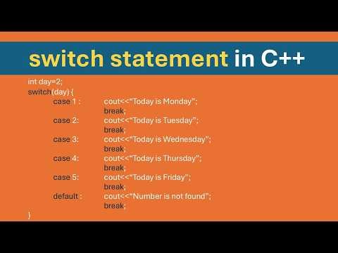 Switch statements in C++...Easily Explained !!!
