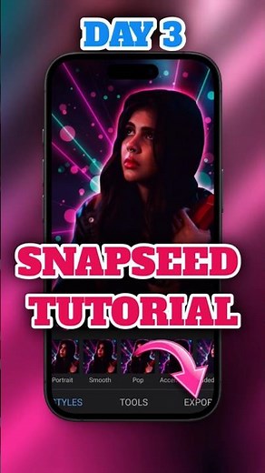 SNAPSEED TUTORIAL Day 3 | How to Import & Save Photos⛳ #shorts