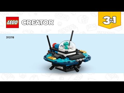 LEGO 31378 Instructions | Creator 3in1 | Space Exploration Telescope | UFO
