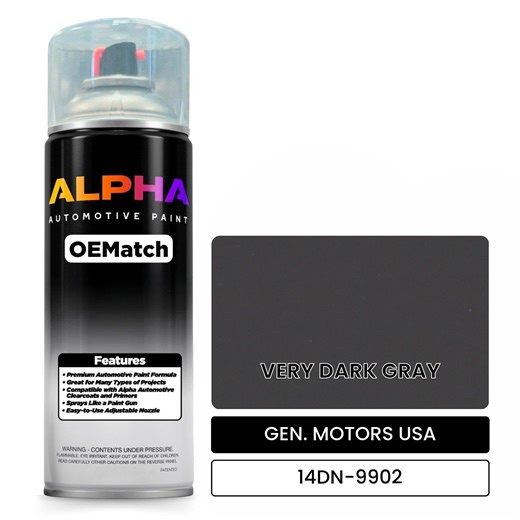 GEN. MOTORS USA VERY DARK GRAY 14DN-9902 | OEMatch Automotive Spraycan