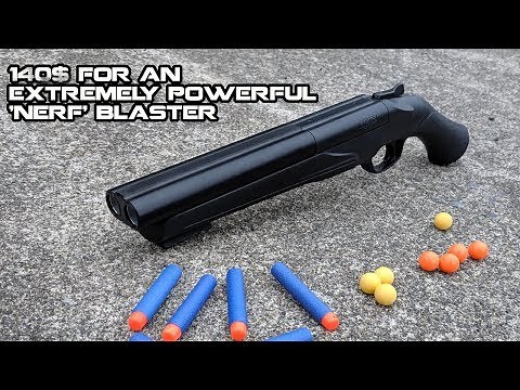 EASILY MODDED TO SHOOT NERF DARTS! Umarex T4E .68 CO2 Paintball Shotgun Review | Walcom S7