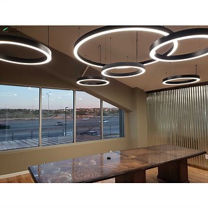 [Hot Item] Office Suspended Circular LED Light Aluminum Profile Customized Curved Light Fixture