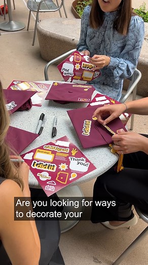 Looking for ideas on how to help your #ASUgrad customize their grad cap? 🎓 Download our custom grad cap stickers and turn their tassel moment into a showstopper! 🎉 Here’s how: 1️⃣ Download the sticker sheet 2️⃣ Print on sticker paper or cut and glue 3️⃣ Decorate the cap together for a fun pre-grad activity! Find these stickers, as well as backgrounds, social media stickers and more on ASU’s 2025 graduation toolkit: https://ow.ly/siUu50VOW2t | Arizona State University