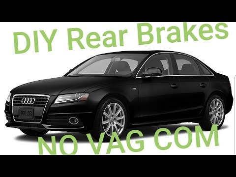 How to change rear brakes Audi A4 A5 without using a VAG COM or scan tool 2009-2015 VW jetta passat
