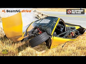 BeamNG.drive Gameplay - 1 | Realistic Car Crashes | [ No Copyright / Free To Use ]