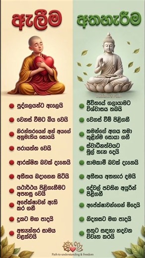 නිවැරදිවම "ඇලීම" සහ "අතහැරීම" තේරුම් ගන්න #attachment #letitgo #innerpeace #wisdom #spiritual