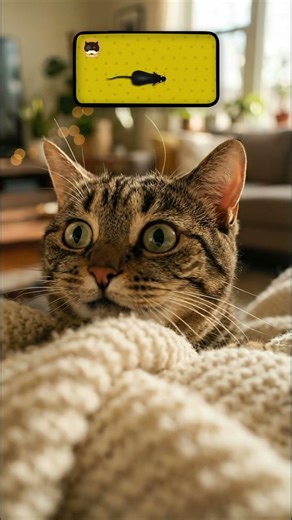 Cute Tabby Cat Reaction To Mice Game For Cats 🐭 Mesmerized By Cat TV Mouse Videos For Cats #catgame