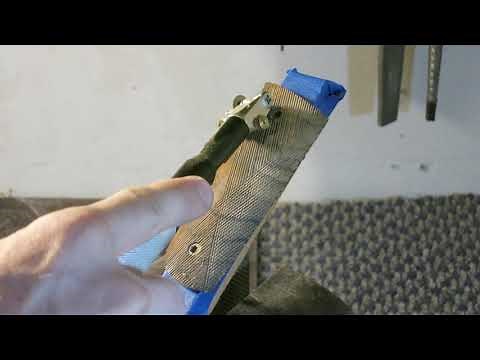 1911 grip layout with a Titan power checkering tool