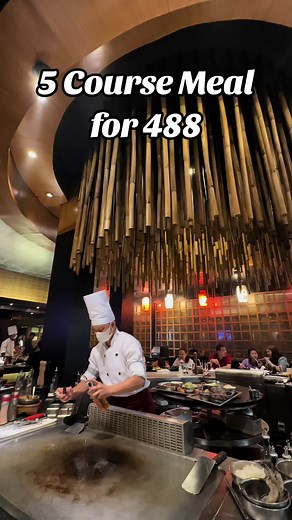 Delicious Teppanyaki 5 Course Meal Experience at Teppanya