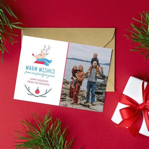 Reindeer Fun Photo Christmas Card: Customizable Family Holiday Card - Etsy