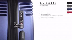 bugatti Nashville Collection 3 Piece Hard Shell Luggage Set, Expandable Suitcases with 360-Degree Spinner Wheels, Retractable Handle, 20 Inch Carry On, 24 Inch Mid-size, 28 Inch Large Bags, Navy