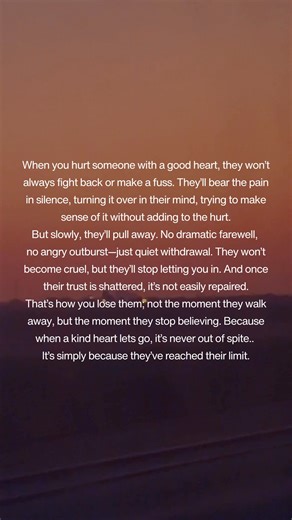 2.2M views · 27K reactions | Because when a kind heart lets go, it’s never out of spite.. It’s simply because they’ve reached their limit. | Deep Minds Anonymous | Facebook