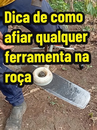 modo prático pra afiar a lâmina de sua roçadeira #viraliza #fyp #dicas
