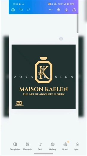 K letter Monogram Logo Design Tutorial 🔥 | Canva Logo Design #logo #canvatutorial