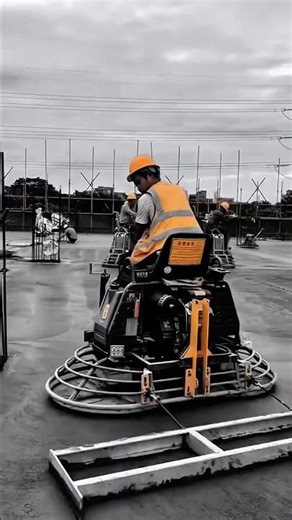 Work tool ride-on trowel for fast concrete leveling work