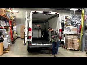 WM Systems swivel loading ramp install and operation instructions in a Dodge Ram Promaster cargo van