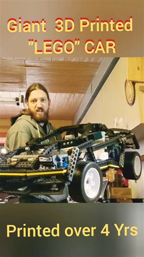 Giant 3d Printed "Lego" Supercar 8880 #mopedstefan #Lego #3dprinting #legocars #3dprint