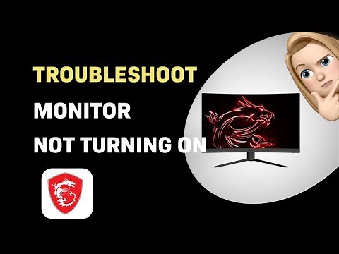 How to Troubleshoot MSI Optix G32C4 Monitor Not Powering On