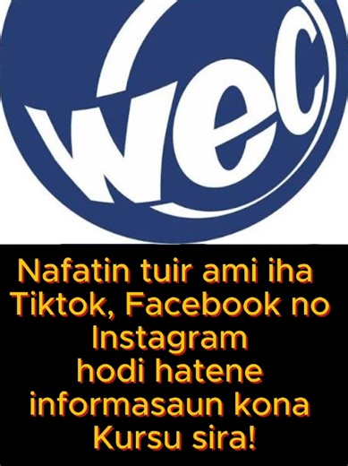 Informasaun Ba Kursu Inglês! #semuaorang