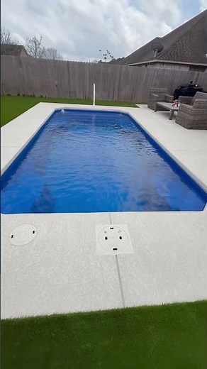 Fiberglass Pool Builder in Victoria Texas | Grande 23 by Barrier Reef Installed