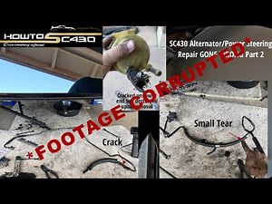 Lexus SC430 - Walkthrough of Alternator Replacement Due to Power Steering Leak GONE WRONG Part 2