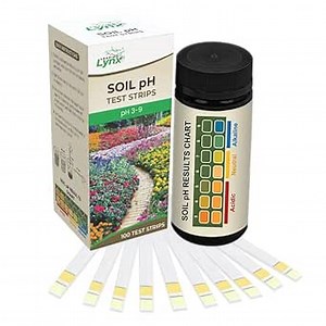 Soil pH Test Kit (3-9 Range) – 100 Test Strips for Garden, Lawn, Vegetable & Flower Beds | Quick & Easy Soil pH Monitoring for Indoor & Outdoor Plants | Leaping Lynx