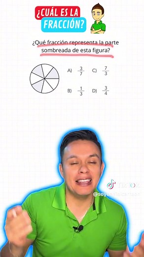 ¿Cuál es la fracción correcta? 😊 #fyp #foryou #fypシ #foryoupage #math #matematicasentiktok #danielcarreon #teamcarreon #facilisimoverdad #abcxyz #fyp #parati #divertido #reto #trending #tendencia #humor #gracioso #adhd #tdah #viral #edutok #matematicas #fracciones #fyp #foryou #fypシ #matematicas