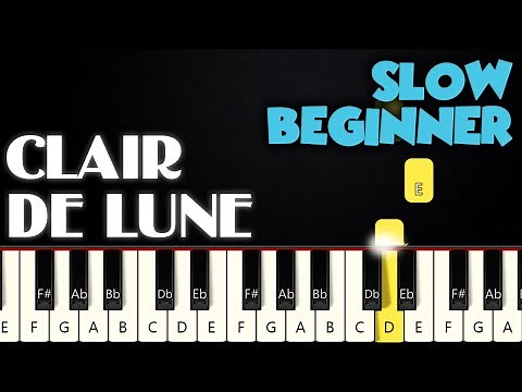 Clair De Lune - Claude Debussy | SLOW BEGINNER PIANO TUTORIAL + SHEET MUSIC by Betacustic