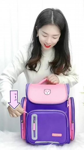 School bag in yellow bag #schoolbag #backpack #bag #lbmedia