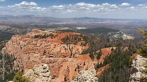 Bryce Canyon National Park, looking over the hoodoos inside the canyon, in Utah USA