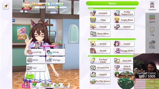 Scrandle and horse and girl