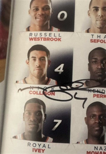 SIGNED NICK COLLISON PAMPHLET! #okcthunder #nba #nickcollison #basketball #nbabasketball