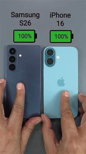 Galaxy S26 vs iPhone 16 Battery Test