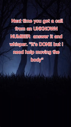 Miranda Darlene Miller on Instagram: "Next time you get a call from an UNKNOWN NUMBER answer it and whisper "It's DONE but I need help moving the body". #meme #memecut ##fyp #foryoupagе"