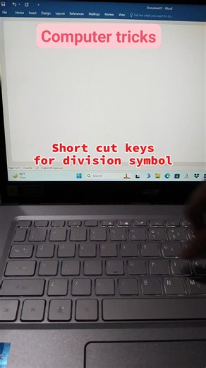2.8K views · 12 reactions | Computer tricks How to type division symbol #tips #education | Teacher Anne | Facebook