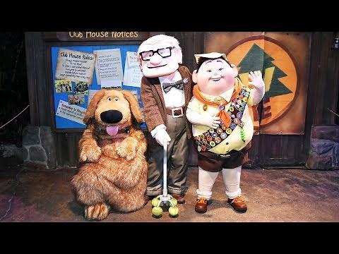 Carl Fredricksen, Dug & Russell from Up Meet & Greet at DVC Moonlight Magic, Walt Disney World