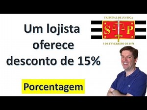 Um lojista oferece desconto de 15% no produto A, e esse desconto equivale a uma redução de R$ 18,00