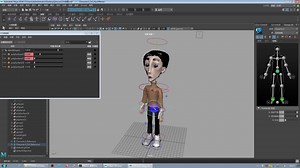 maya动画基础教程：基于human ik插件的简约卡通人物骨骼与蒙皮