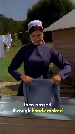 Amish Way of Washing Clothes Without Electricity #amish