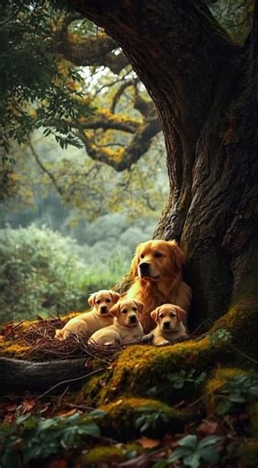 Cute Puppies Play in Rainy Meadow ASMR