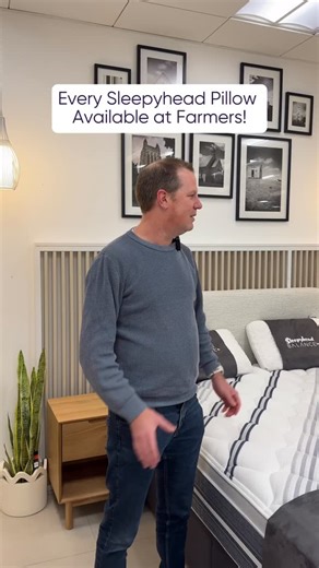 At Farmers, there’s a Sleepyhead pillow for everyone! From high, mid, low, and contour profiles to soft, firm, cooling, or supportive. Whatever the way you sleep, you’ll find your perfect fit 🛏️✨ | Sleepyhead