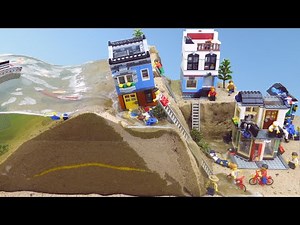 AMAZING LEGO CITY FLOOD DISASTER - OVERFLOW DAM COLLAPSE SIMULATION - LEGO DAM BREACH EXPERIMENT